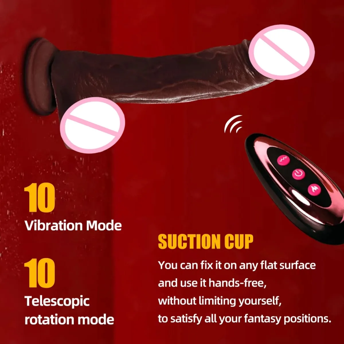 9 Vibration Modes 3 Stretching And 3 Shaking Modes Dildo Electric Female Sex Toy Silicone Dildo Telescopic Vibration Heating 18+ — image 5