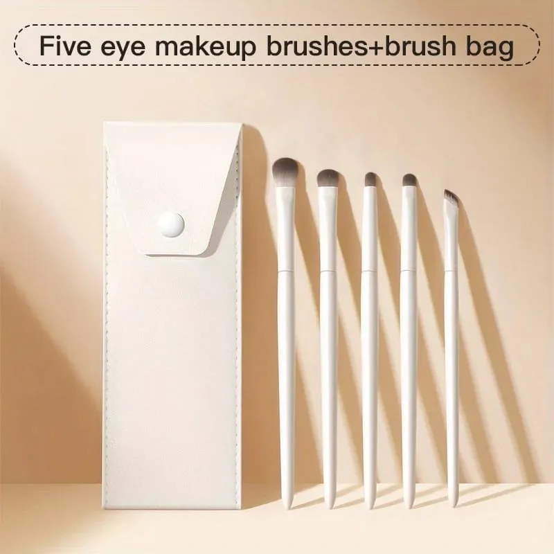 10pcs Natural Eye Makeup Brushes Set Detail Eyeshadow Brush Makeup Brush White Ultra Soft Eyeshadow Eyeliner Makeup Tool — image 5