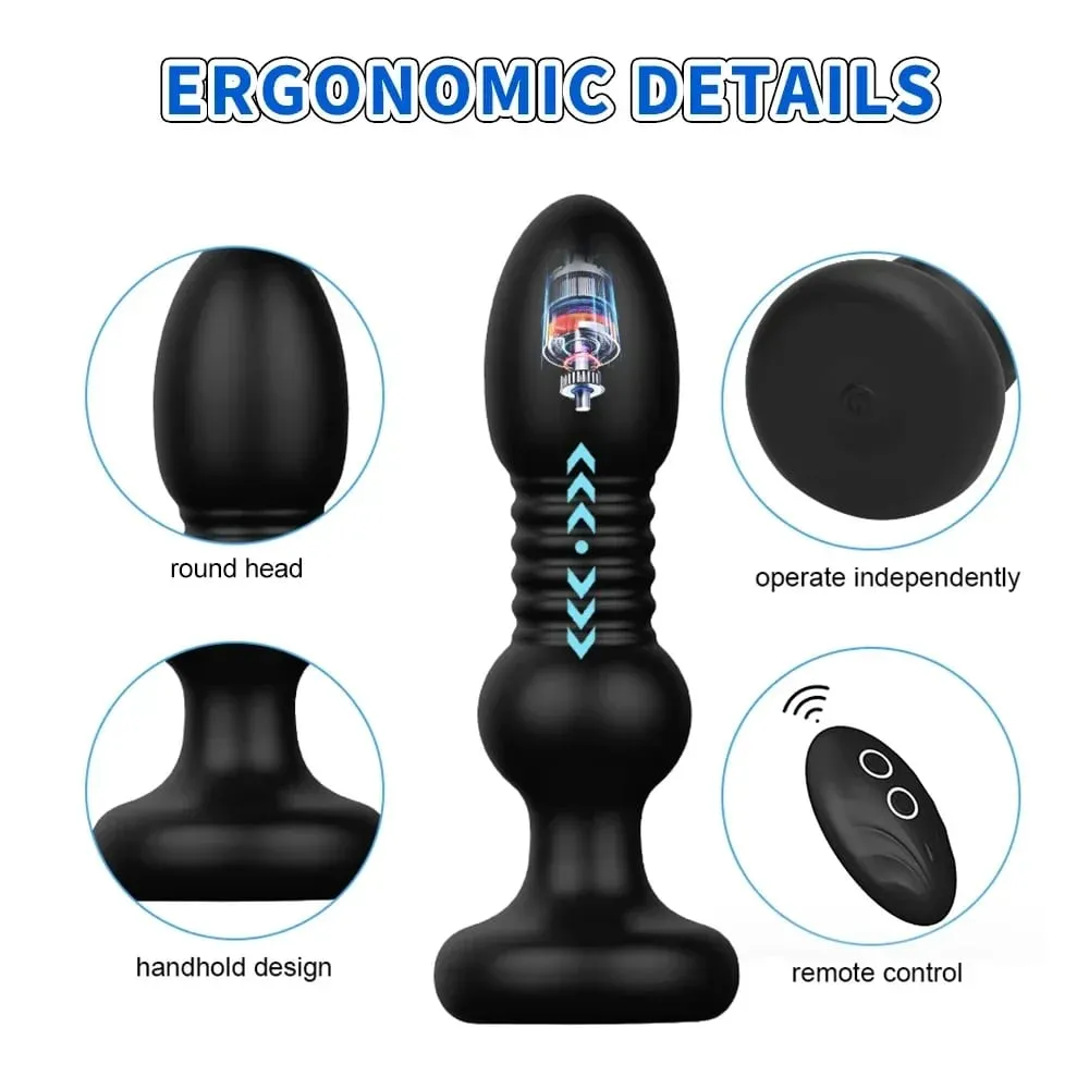 Telescopic Vibrating Butt Plug Anal Vibrator Wireless Remote Sex Toys for Women Ass Anal Dildo Prostate Massager Men and Female — image 4