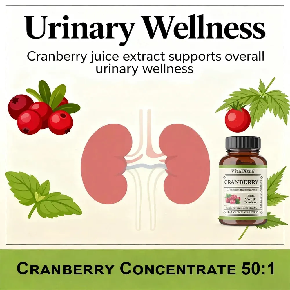 Extra Strength Cranberry Capsules - 12 500 Mg Fresh Cranberries Per Capsule Optimizes Urinary Tract Health - Vegan — image 6