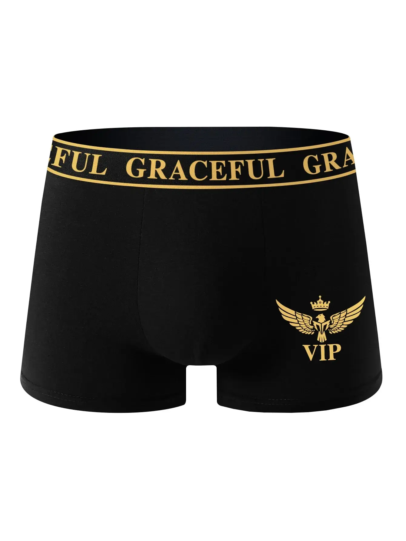 4-Pack Men's Underwear Comfortable Breathable Soft Boxer Shorts Black Gold High-End Sporty Casual Men's Briefs Underwear — image 8