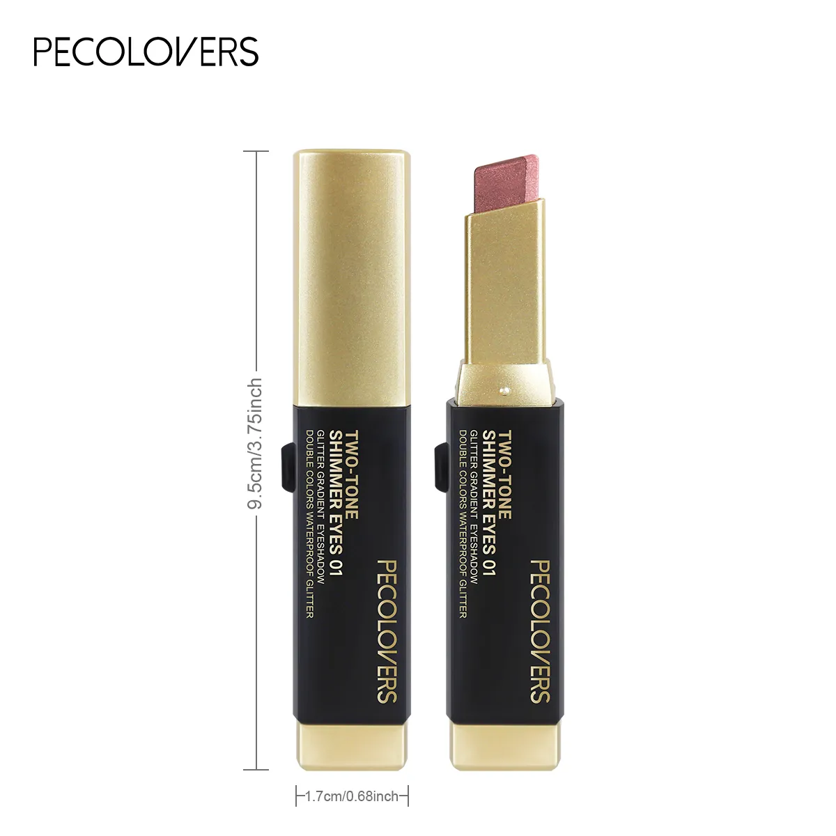 1Pc Dual-Color Eyeshadow Stick Blendable Eye Color For Daily Makeup Brown And Pink Cosmetic Eye Makeup Product — image 4