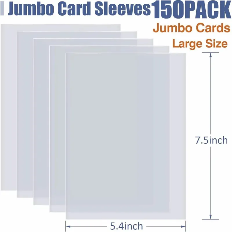 Jumbo Cards Sleeves L Xl Large Size Transparent Card Holder Protector For Tcg Mtg Game Sport Cards Oversized Trading Card Photo — image 11