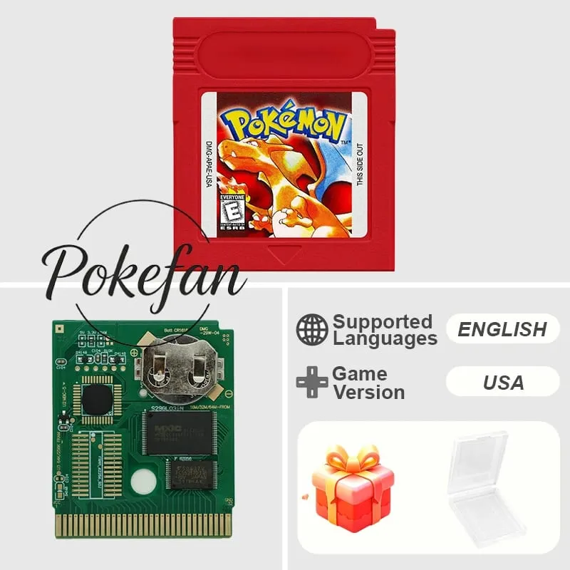 Pokemon Series Blue/Crystal/Gold/Green/Red/Silver/Yellow GBC Game in Box with Manuals for Video Game Cartridge USA Version — image 26