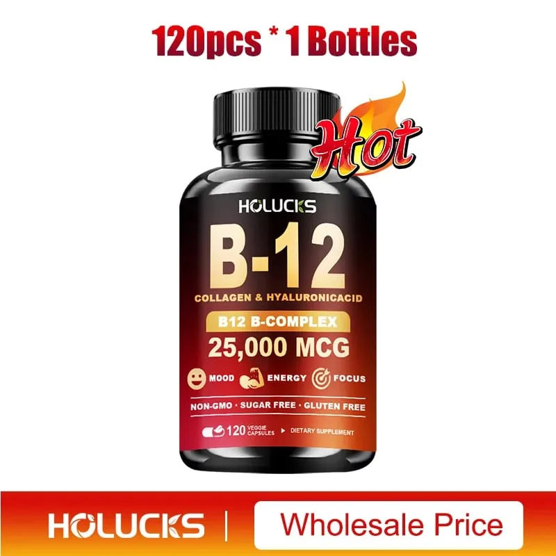 Vitamin B12 Complex Supplement Benefit Brain & Heart Function Support Memory Learning Metabolism Helps Boost Natural Energy — image 8