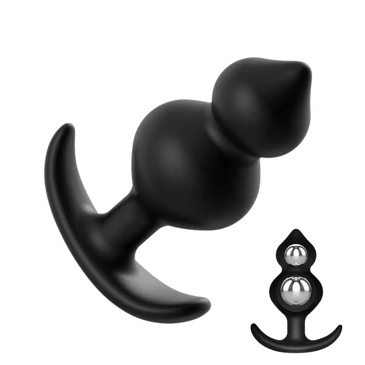 Anal Plug with Steel Balls Butt Plug Anal Beads Fetish Men Prostate Massager Sex Toys for Women Men Anal Dilator — image 2