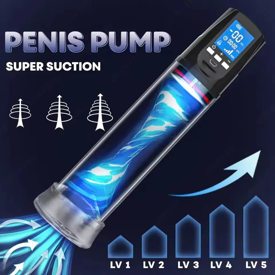 Electric Male Vacuum Suction Sucking Masturbation Peni Exercise Delay Enlargement Automatic Penis Pump Adult Sex Toys for Men — image 2