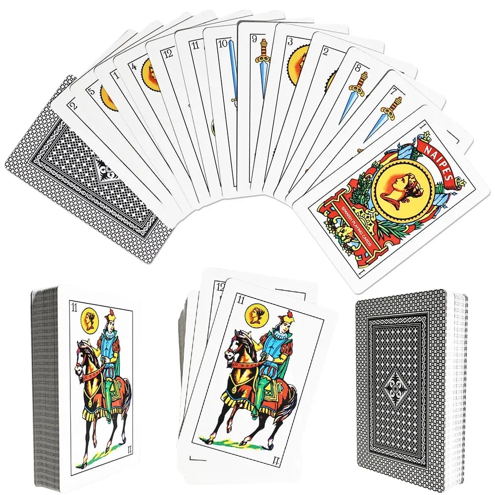 50PCS Spanish Playing Cards with Plastic Case Traditional Card Game Deck Classic Playing Cards for Brisca Tute Escoba — image 6