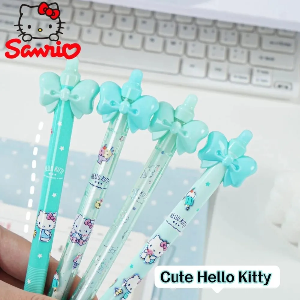 Genuine Sanrio Hello Kitty Push-Button Ballpoint Pens Cartoon Kuromi 0.5MM Black Gel Pen Student Writing Drawing Stationery Gift — image 4