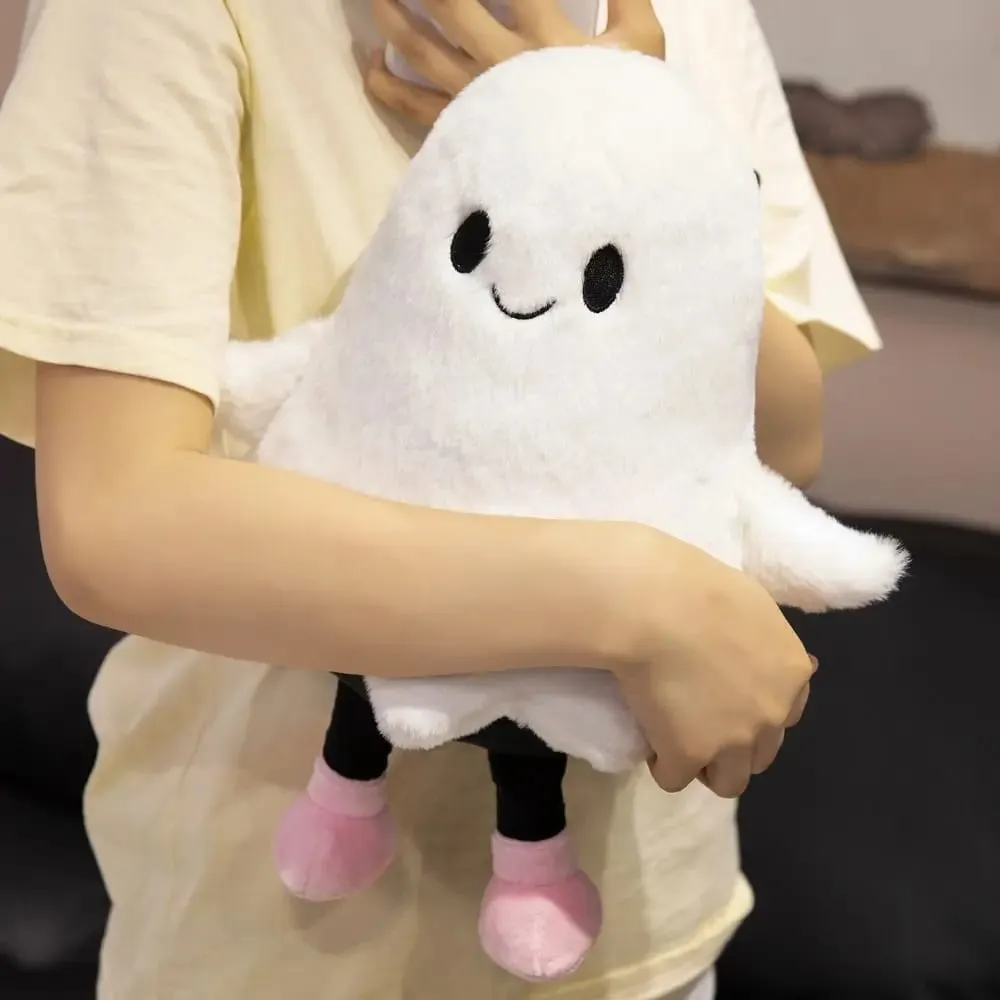 Simulation Little Ghost Plush Doll Fluffy Handmade Cartoon Ghost Doll Toy Comfortable Soft Holloween Ghost Pillow — image 3