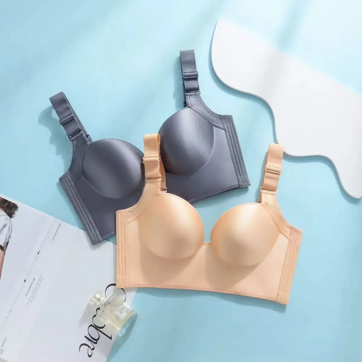 Wireless Push Up Bra for Women Full Coverage Adjustable Plus Size Lingerie C D E Cup 34-48 Solid Color Underwear — image 2