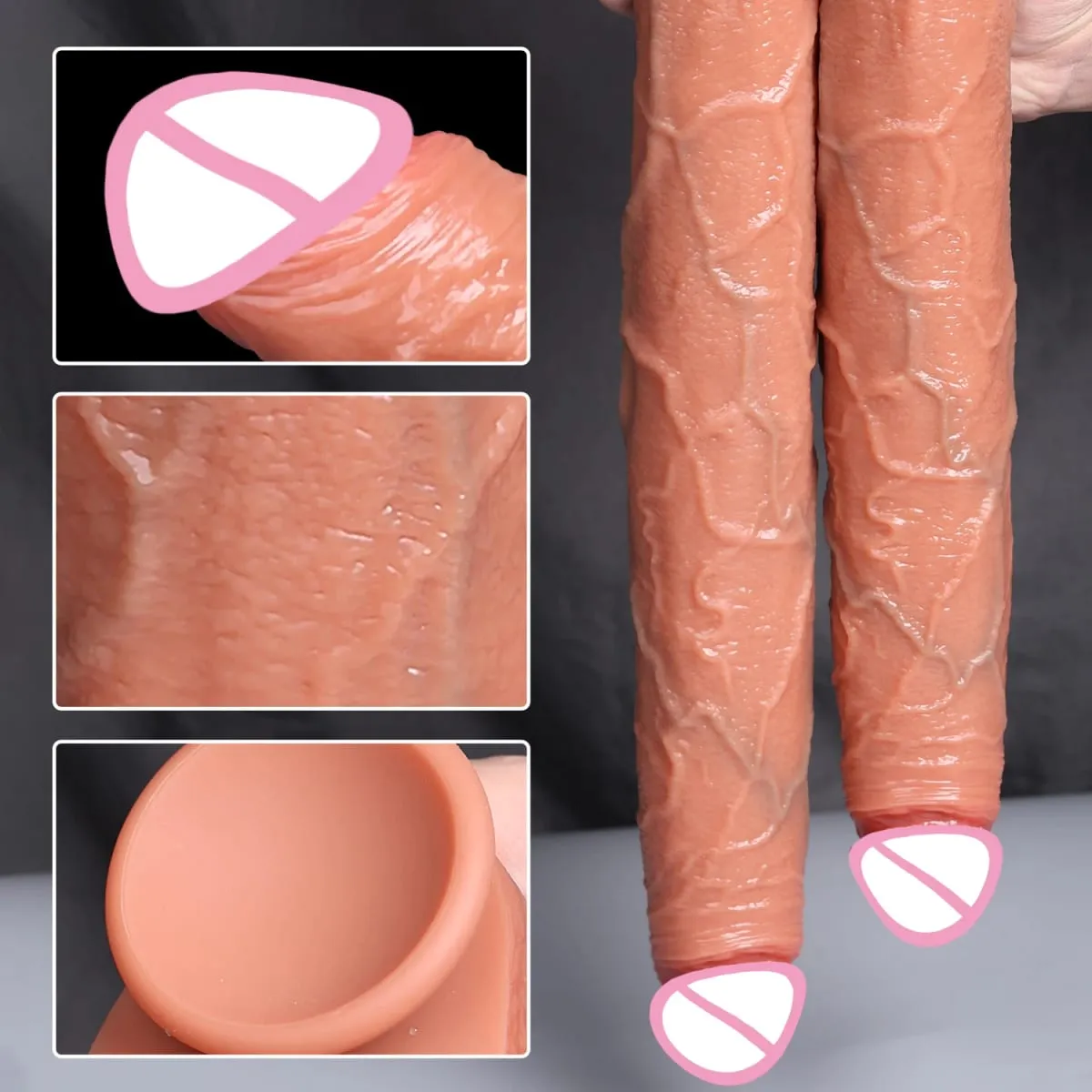 40CM Long Dildo Realistic Snake Shape Single Layer Silicone Big Penis Soft Anal Sex Toy Suction Cup Dick for Women G-spot Orgas — image 3