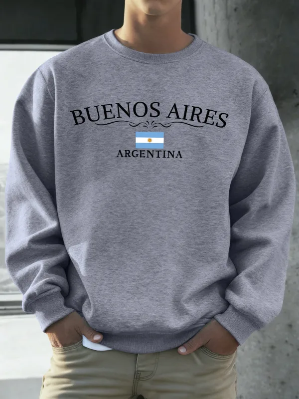 Buenos Aires Argentina Printed Men Sweatshirts Street Hip Hop Sportswear Fleece All-Match Pullover Unisex Casual Loose Clothing — image 19