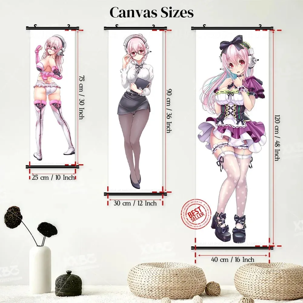 Video game Wall Artwork Canvas Scrolls Picture Anime Movie Role Poster Hanging Painting Print Home Decoration For SUPER SONICO