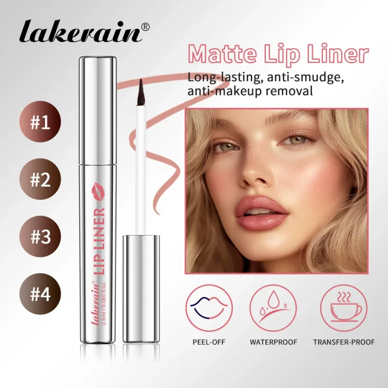 Lakerain Peel Off Lip Liner Waterproof Smudge-proof Lip Liner Long Lasting Color Non-fading Hydrate Nourish Lip Contour Makeup — image 2