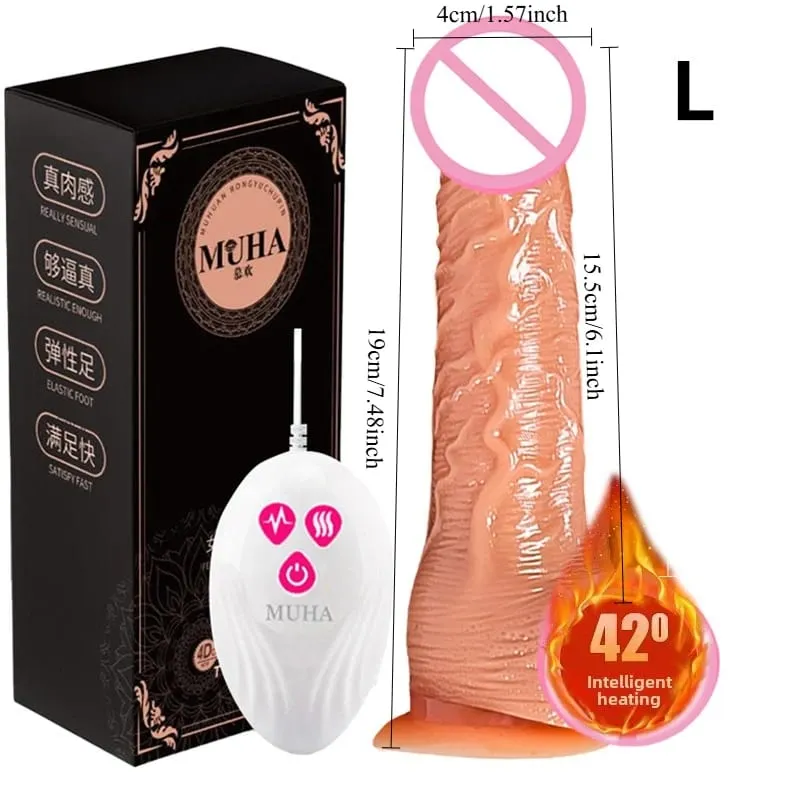 Female Realistic Dildo Soft Silicone Heating Masturbation Vibrator G-spot Vagina Anal Massager Big Dick Sex Toys For Women 18+