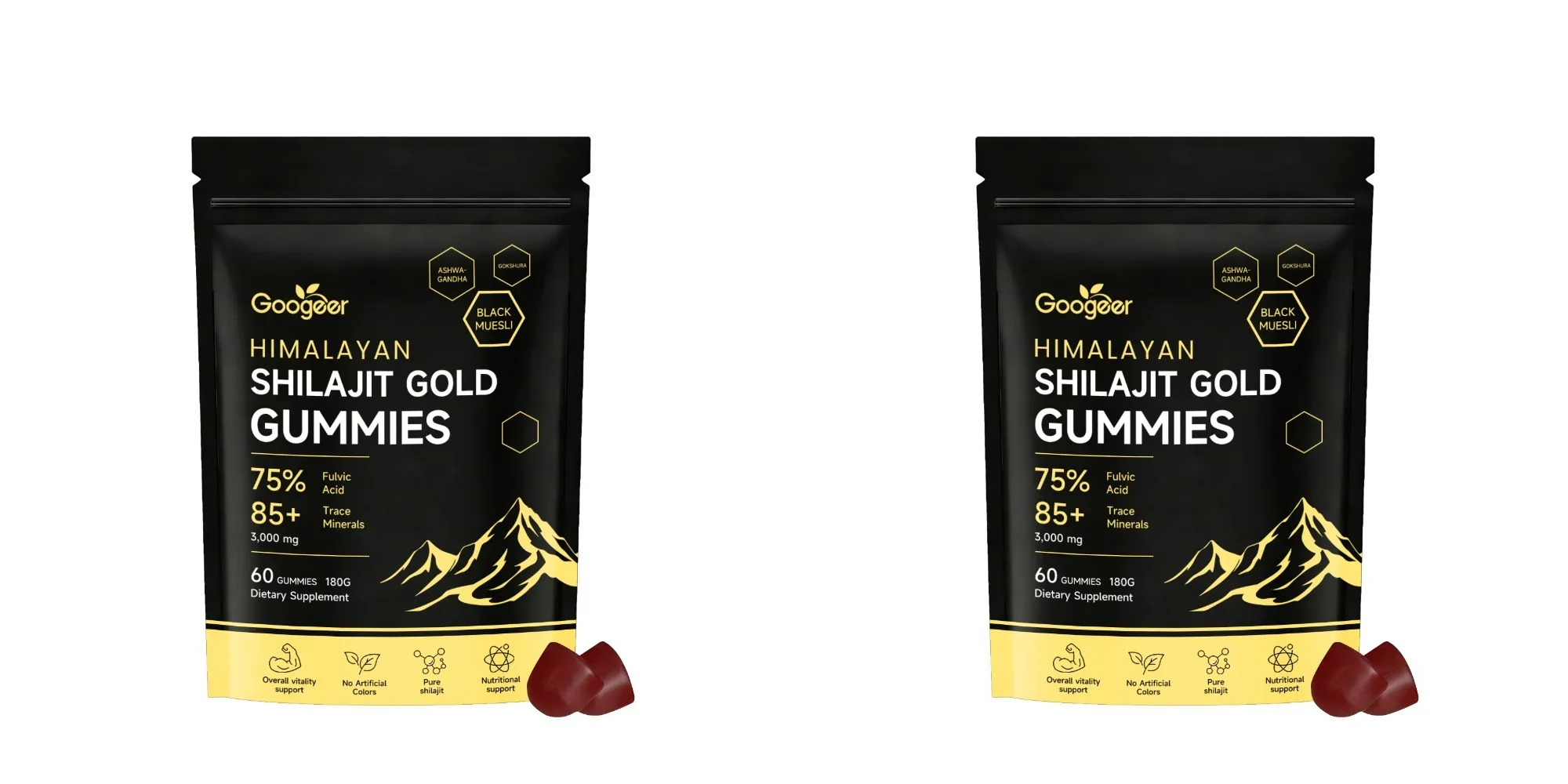 Himalayan Shilajit Gold 60 Gummies Minerals Formula รองรับการเพิ่มพลังงานและความมีชีวิตชีวาของร่างกาย ผลิตภัณฑ์เสริมอาหารจากธรรมชาติ — image 8