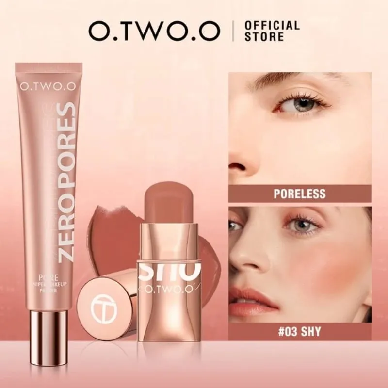 O.TWO.O Set di 2 pezzi per il trucco Multi rossetto, fard, primer per il viso, base per il trucco, controllo dell'olio, trucco leggero e impermeabile per le donne — image 10