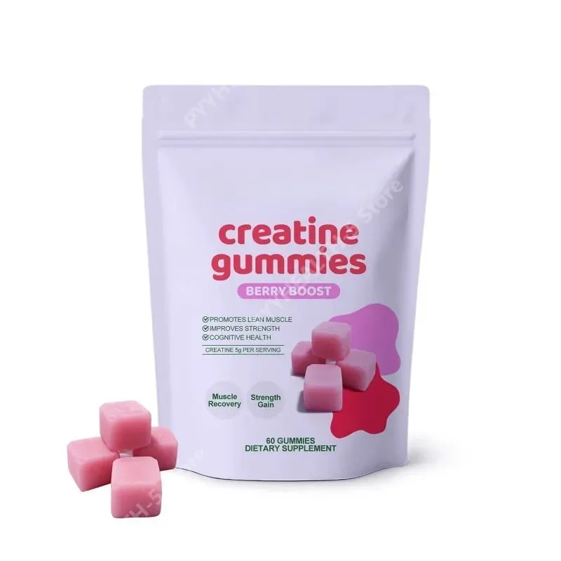 Creatine Gummies Chewable Gummy Supplement for Daily Support Serving 3 Gummies Total 60 Gummies