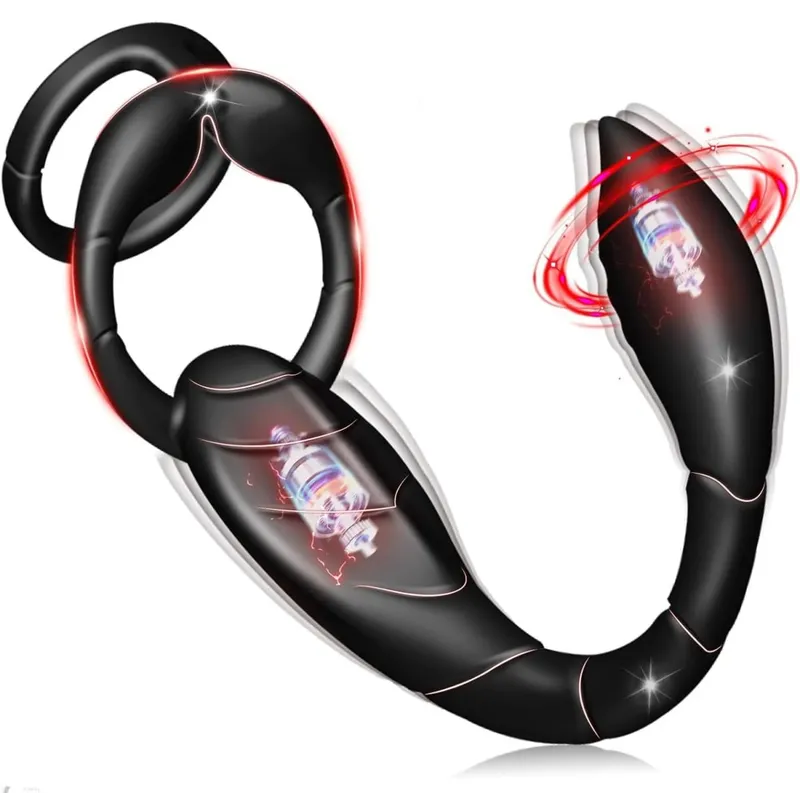 Vibrating Cock Ring Male Prostate Massager Stimulator for Men APP Control Sex Toy for Couples Anal Vibrator Penis Ring Butt Plug