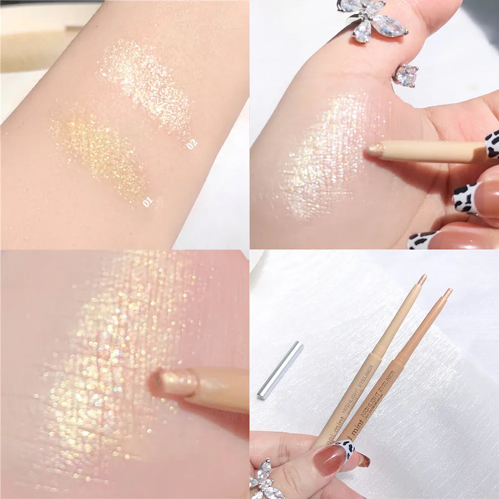 1/2pc Aegyo Sal Under Eye Highlight Pen Shimmer Pearl Eyeliner Pencil Natural Brightening Glitter Eye Shadow Crayon Makeup Stick — image 6