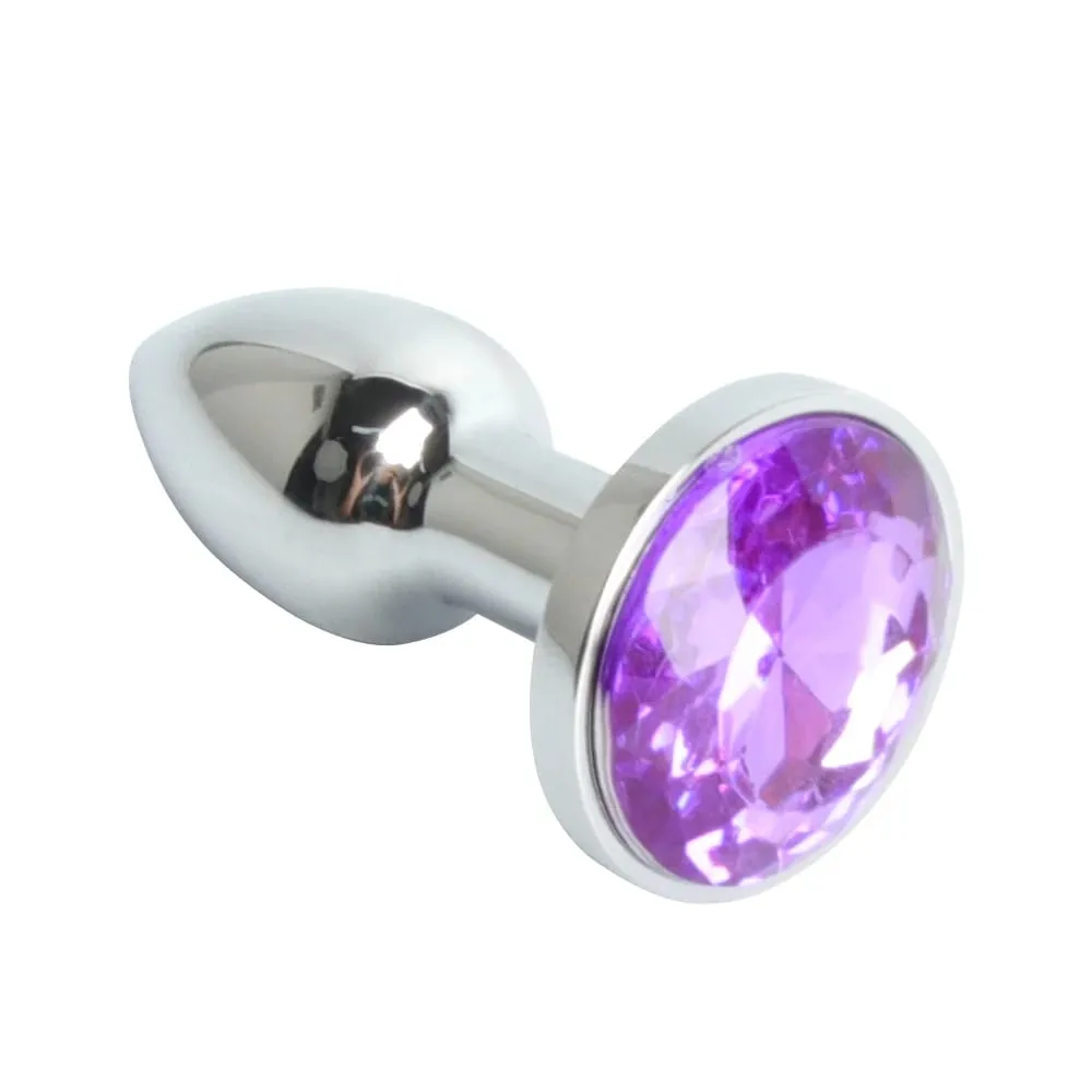 Mini Logam Anal Plug XXS Kecil Anal Dilator untuk Pria Dewasa Wanita Butt Plug dengan Kristal Bulat Masturbasi Wanita Anus mainan Seks — image 1