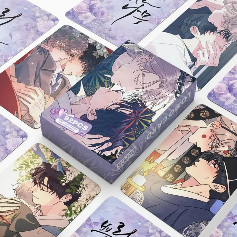 92PCS Korean Webtoon Lomo Cards & Mini Stickers - Anime Character Photocards Collection Perfect Gift for Fans — image 5