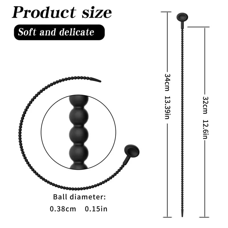 Graduated Urethral Dilator Set – 7 Sizes Soft Silicone Penis Sounding Rod for Men Reusable Sound Trainer Adult Sex Toy — image 11