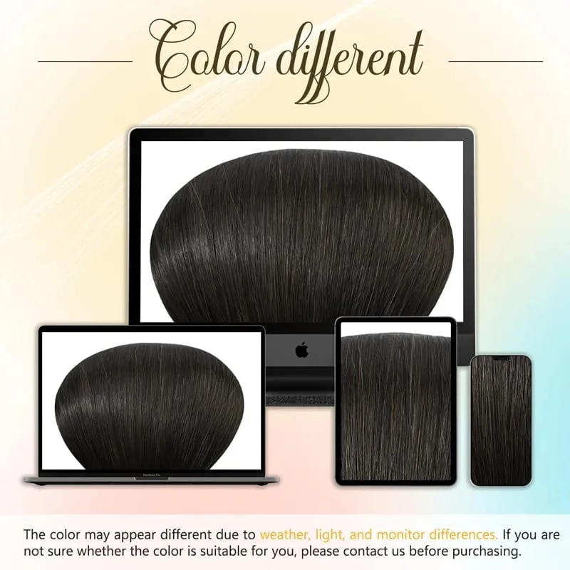 14"Synthetic Thick Clip‑in Hair Extensions 4Pcs Invisible Natural Straight Soft Easy Install For Women Girls Wedding Party Daily