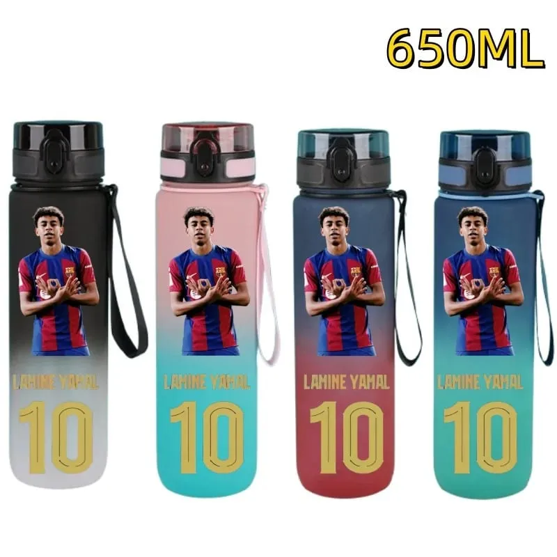 650ml Football Star Water Cup Lamine Yamal Portable Outdoor Large Capacity Sports Fitness Flip Cover Drinking Bottle Fans Gifts — image 12