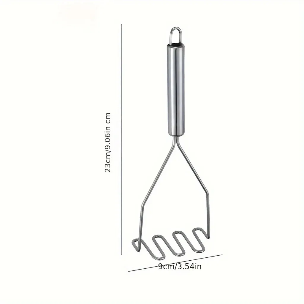 1pc Stainless Steel Wave Potato Masher - Ideal for Kitchen Vegetable and Fruit Puree - Kitchen Essentials Durable Kitchenware — image 4
