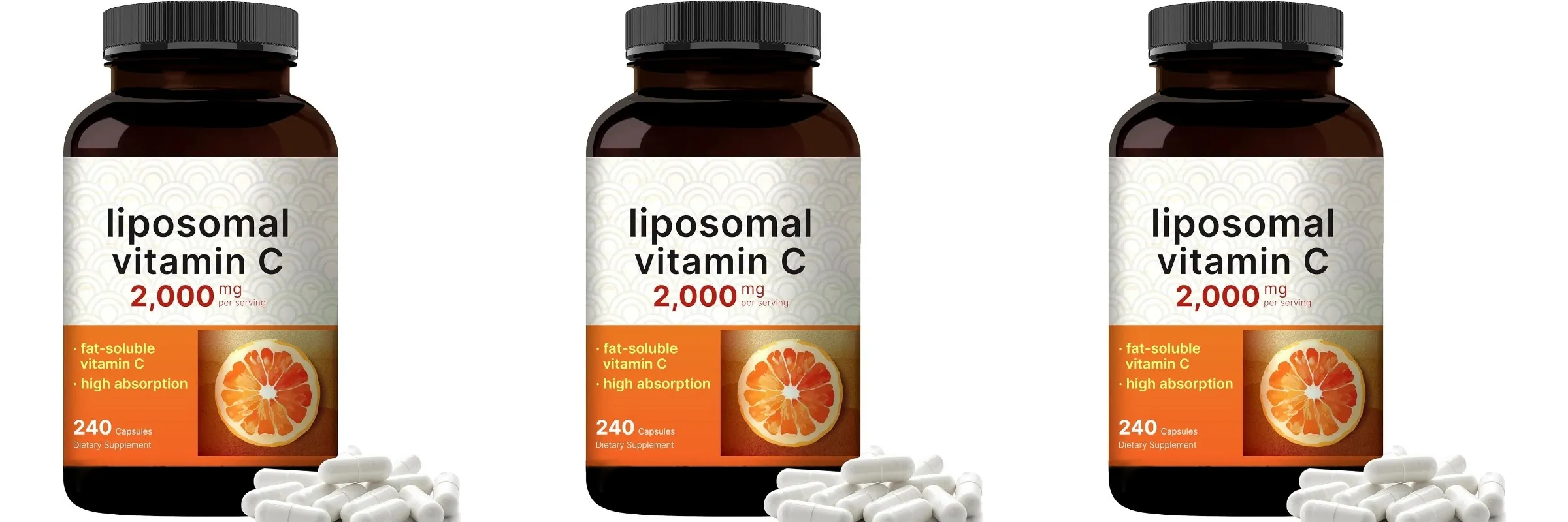 Liposomal Vitamin C 2 000mg Supports Antioxidant Health & Immune Function High Absorption Non-GMO Gluten Free– 240 Capsules