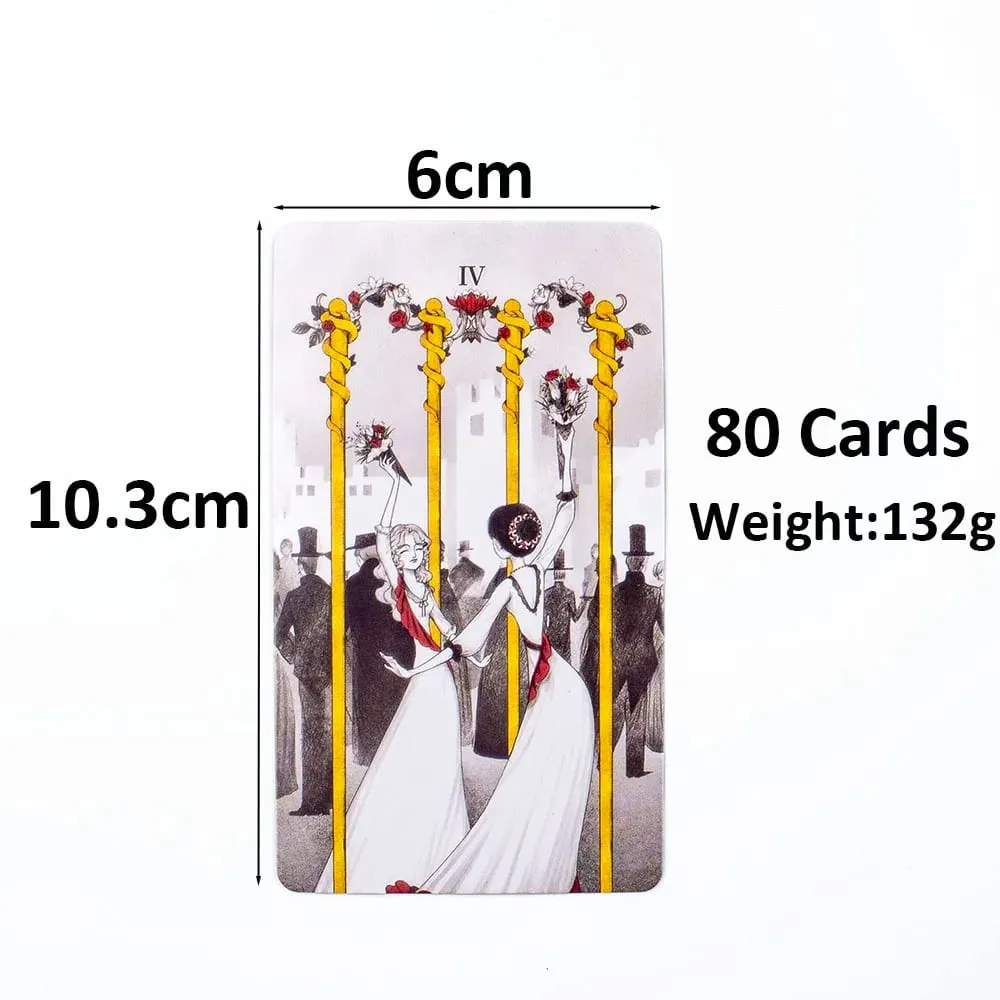 Secret Mirror Tarot Cards 10.3*6Cm Feminine Art Tarot In Rich Symbolism with Monochrome Realm:Black White Red Gold — image 4