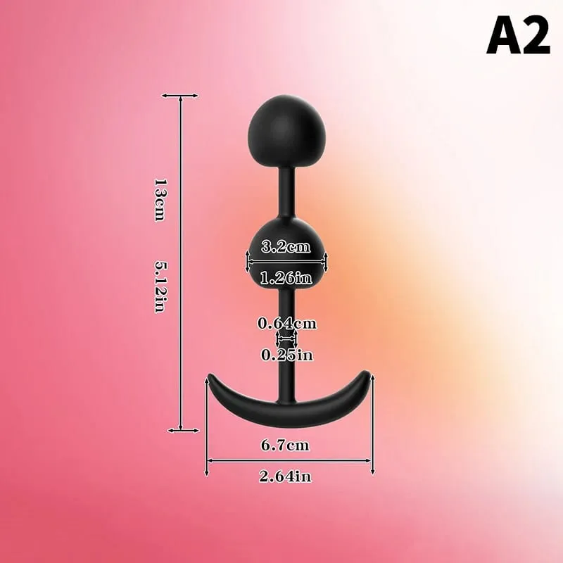 【S】Wearable Anal Plug with Built-In Steel Balls Vaginal Butt Plug Anal Dilator Prostate Massage G Spot Stimulator Adult Sex Toy