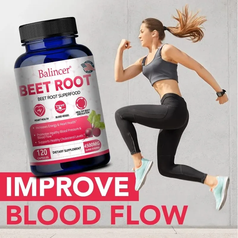 Beetroot Capsules 2500mg Support Daily Blood Circulation Cardiovascular Wellness Physical Endurance & Immune Balance — image 5
