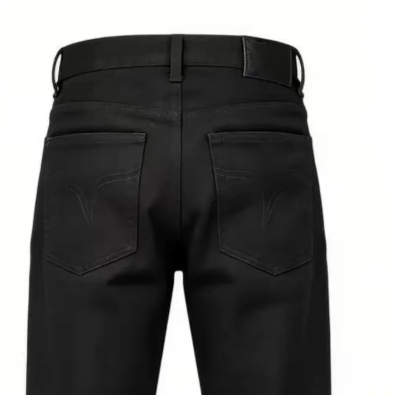 Mens Jeans Harajuku American Retro Black Flared Denim Pants Loose Straight Wide Leg Streetwear Summer Casual Vintage Unisex New — image 5