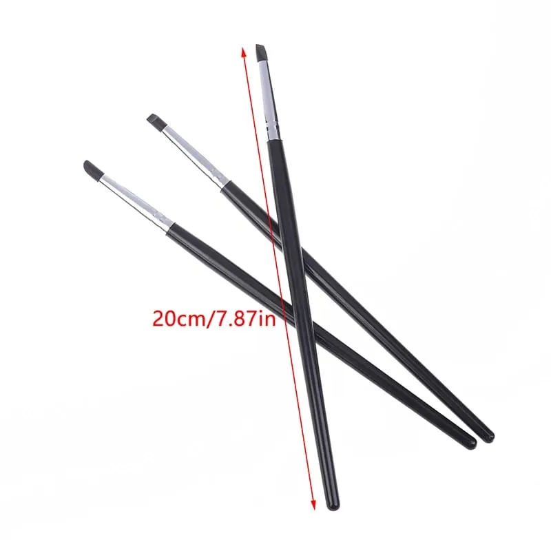 【Black Silicone Eyeliner Brush Multi-purpose Eyebrow Lipstick Brushes Easy To Use Nail Painting Pen Eyes Shaping Makeup】