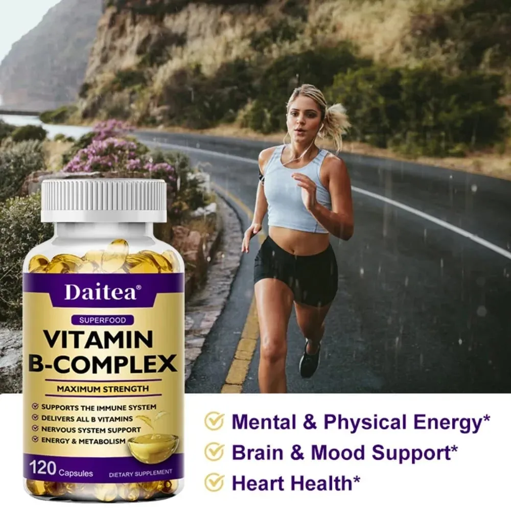 Vitamin B Complex - Immune Support Supplement Promotes Brain Health and Nervous System Boosts Energy and Improves Alertness — image 5
