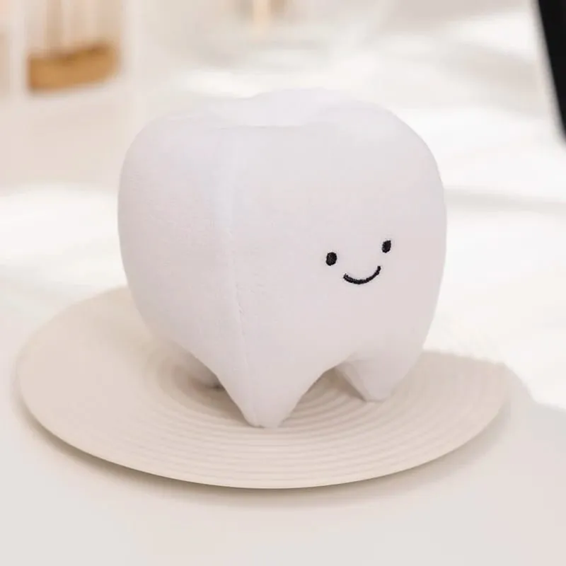 Cute Oral Plush Humanoid Toy White Tooth Toothpaste Toothbrush Smiling Plushie Home Decor Prop Gift