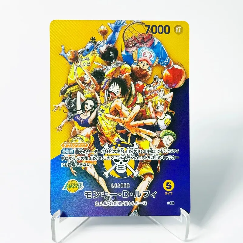 One Piece US College Basketball Luffy Promo Card Straw Hat Crew Anime Collectibles Replica High Quality Cards Foil Texture Card — image 13