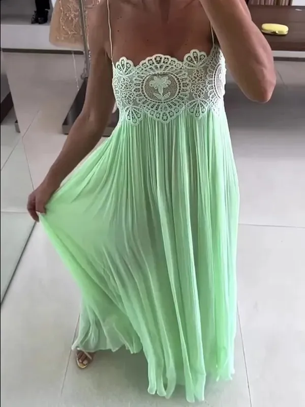 Chic Deep V-neck Slim Fit Long Dress Women Casual Solid Spaghetti Straps Sling Dresses 2026 Lady Elegant Party Evening Wear New — image 9