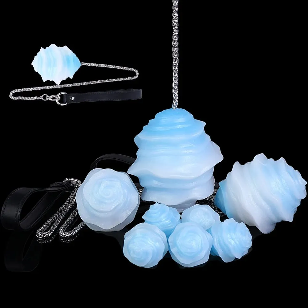 Fantasy Egg Toys With Long Chain Platinum Silicone Anal Plug Eggs Vaginal Balls Sex Toy For Adult Women Men Couple Flirting — image 6