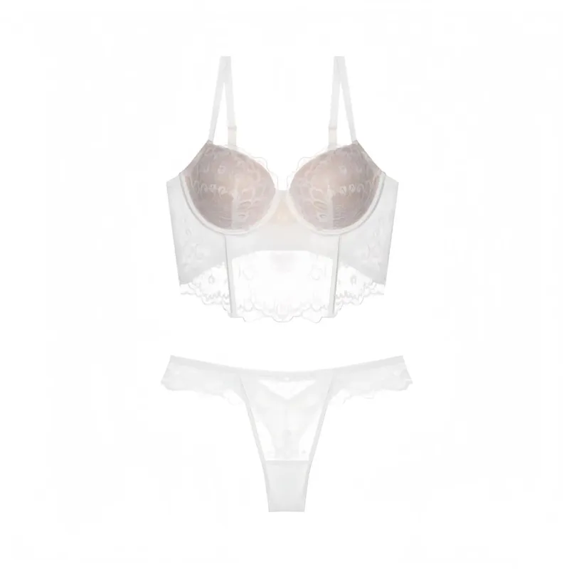 Sexy Women French Lace Fishbone Bra Soft Underwire 3/4 Cup Push Up Anti Sag Side Breast Shaper Comfort Daily Lingerie — image 8