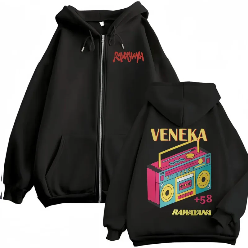 Band Rawayana Veneka Album Zip Up Hoodies Men Women Hip Hop Pop Music Jacket Sweatshirt Fleece Long Sleeve Zipper Pullovers Coat — image 1