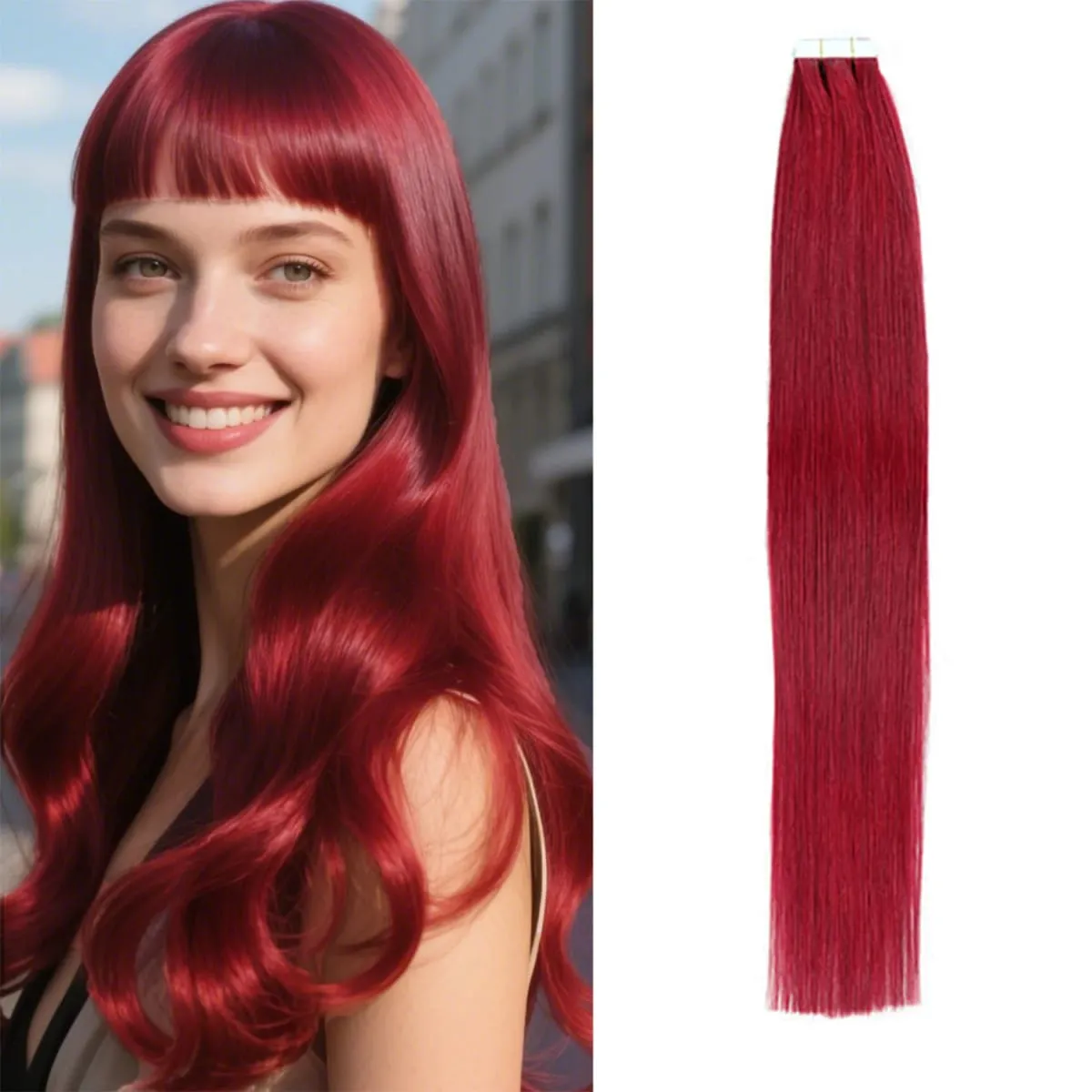 20pcs/pack Tape in Human Hair Extensions Silky Straight Real Human Hair Extensions Seamless Tape in Real Human Hair Extensions