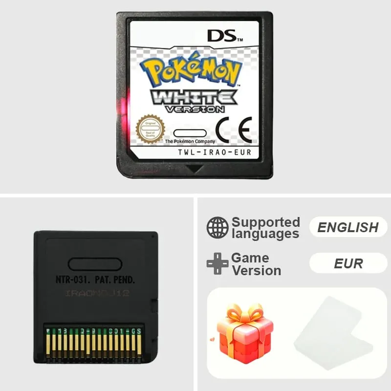 Pokemon Series DS Game Cartridge Diamond Platinum Pearl HeartGold SoulSilver Black White Multilingual for NDS/2DS — image 28