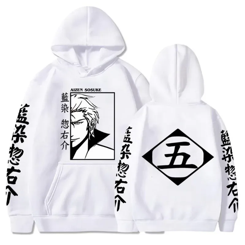 Japan Anime Bleach Aizen Sosuke Manga Cosplay Hoodies Pullovers Tops Man Woman Long Sleeve Clothes Cartoon Hoodies Sweatshirt — image 3