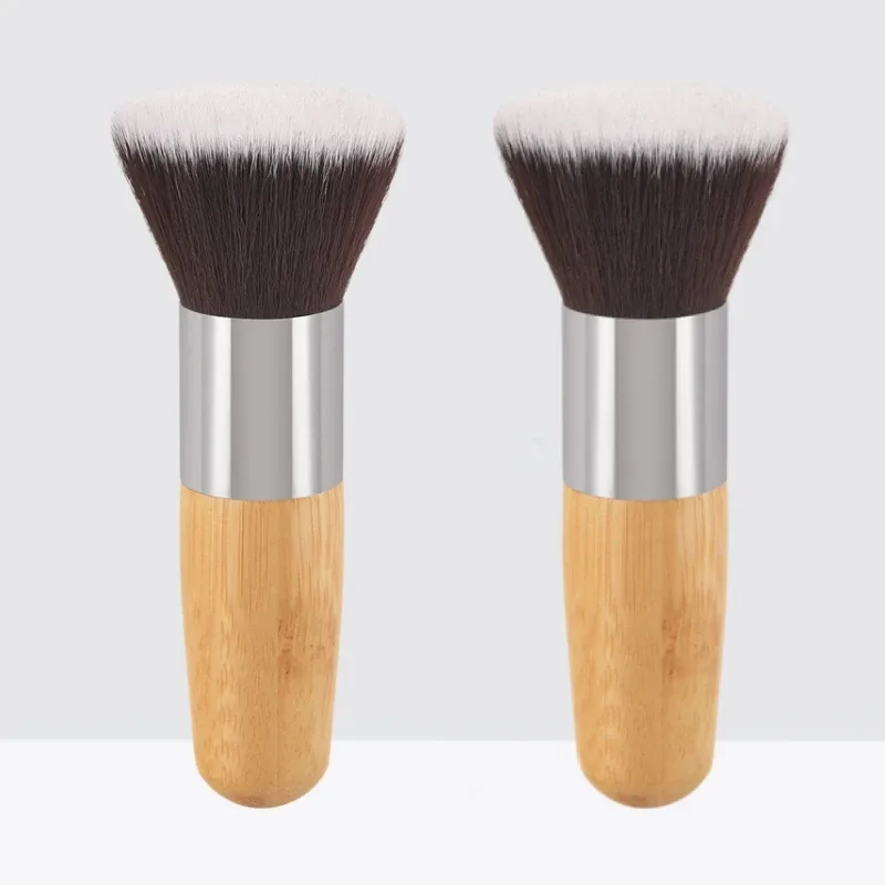 Bamboo Handle Foundation Brush Loose Powder Makeup Brushes Blush Contour Liquid Foundation Cream Professional Face Beauty Tools — image 10
