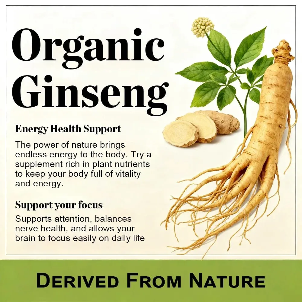 1000mg Korean Ginseng Supplement - High Potency for Energy Focus Performance Vitality & Immune Support for Men and Women — image 3