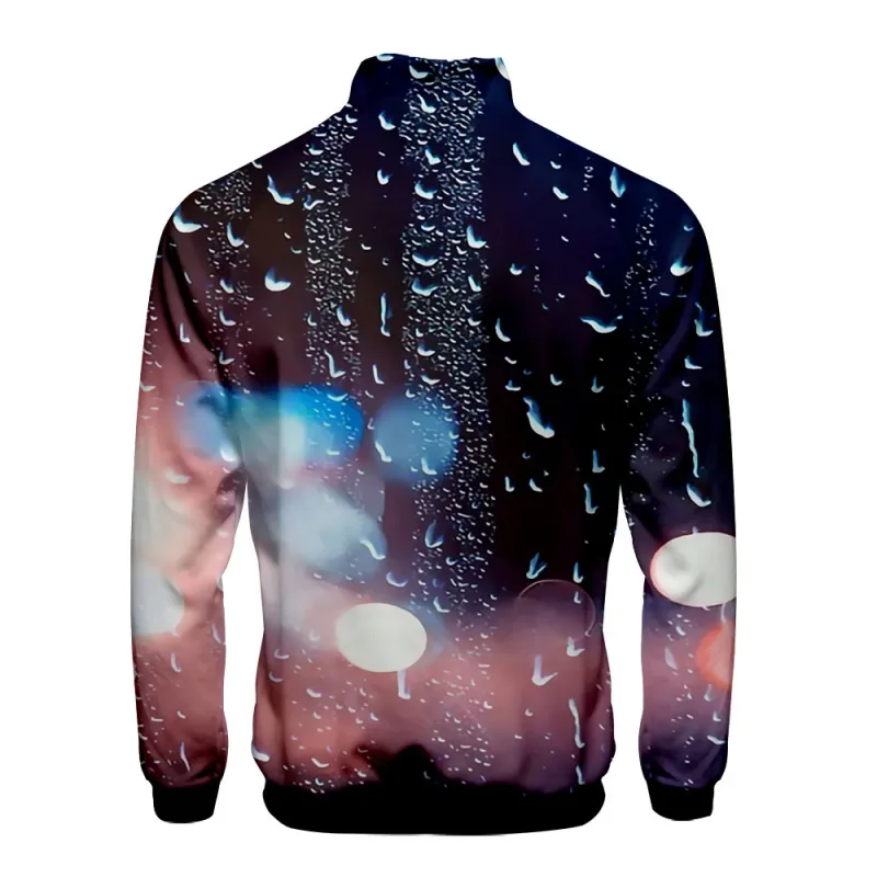 Harajuku Popular Rain 3D Print Zipper Raglan Jacket Windbreaker Boys/Girls Comfortable Stand Collar Jackets Coats — image 10
